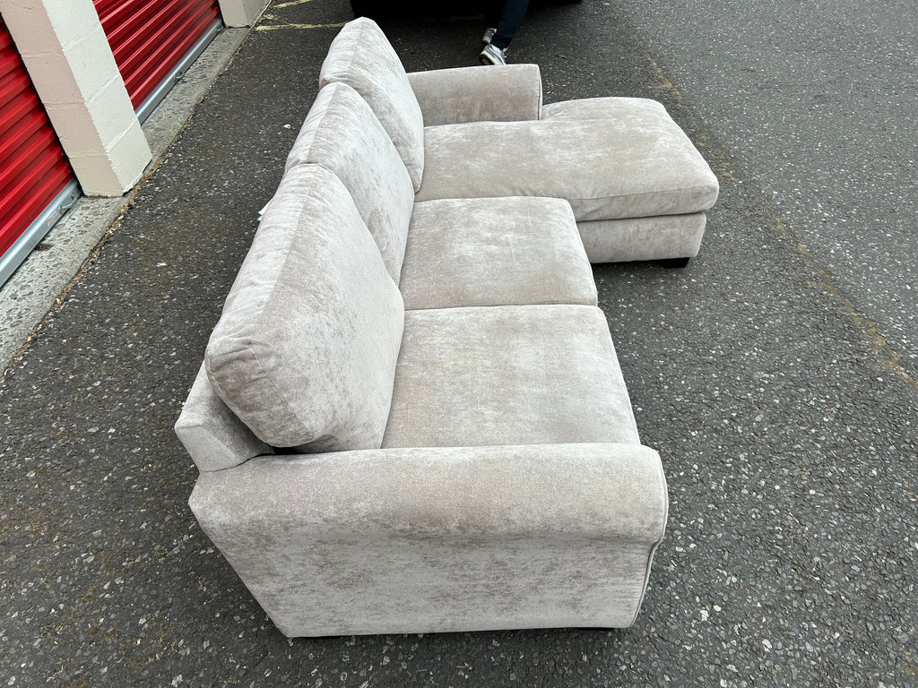 Habitat Beige Chenille Corner Sofa