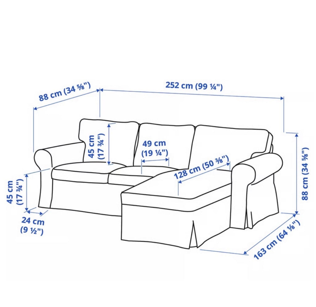 IKEA Ektorp Corner Sofa Bed