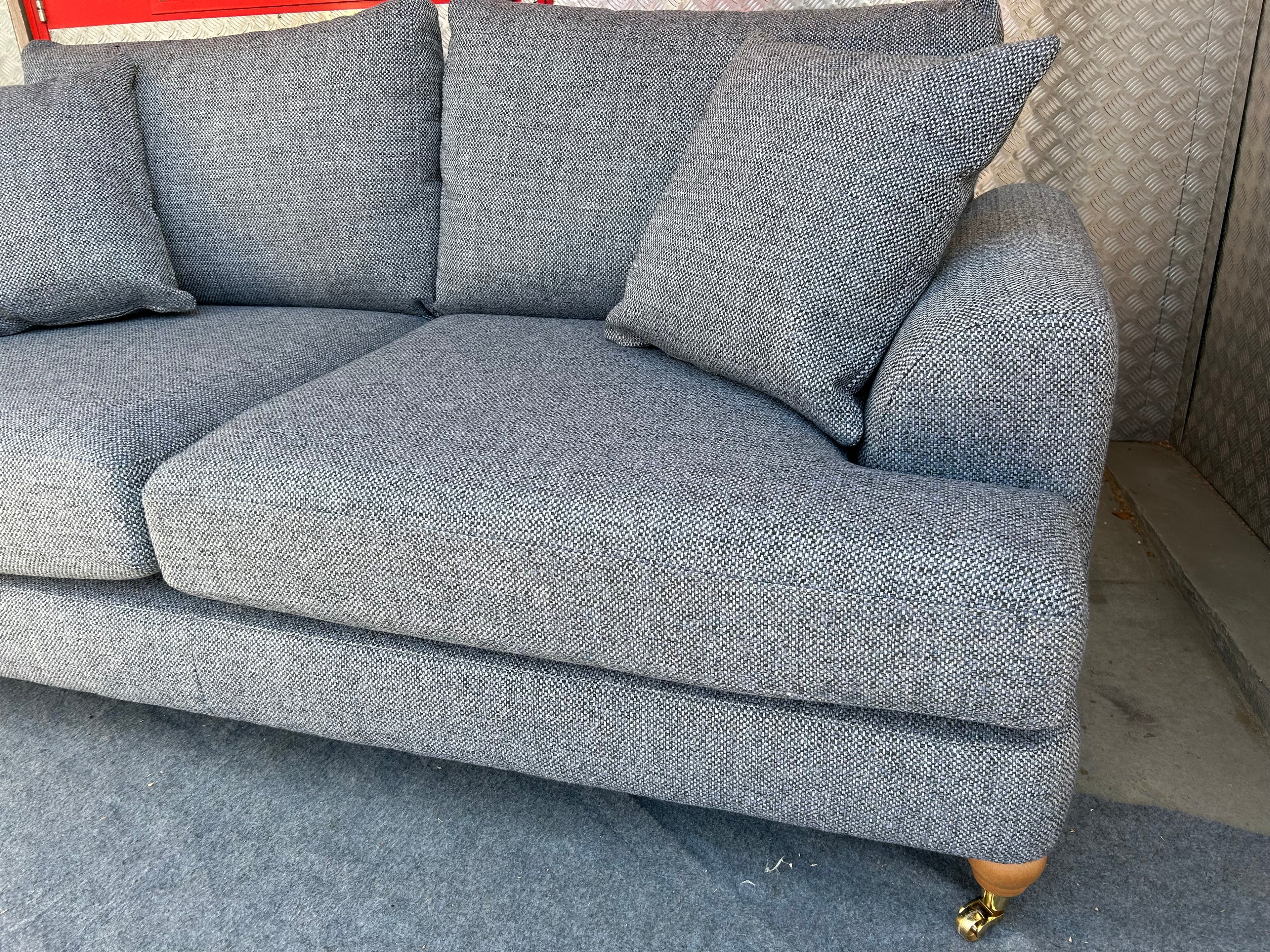 NEXT Parker Small 3 Seater Sofa in Dark Blue Chunky Weave