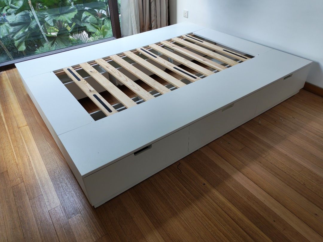 IKEA Nordli Double Bed with Storage