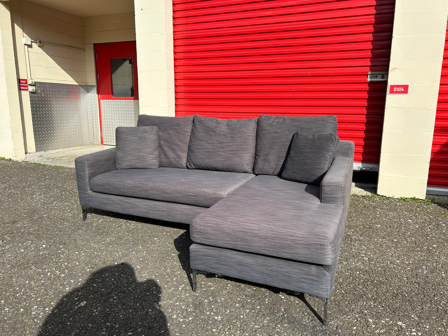 Grey Dwell L Shape Sofa