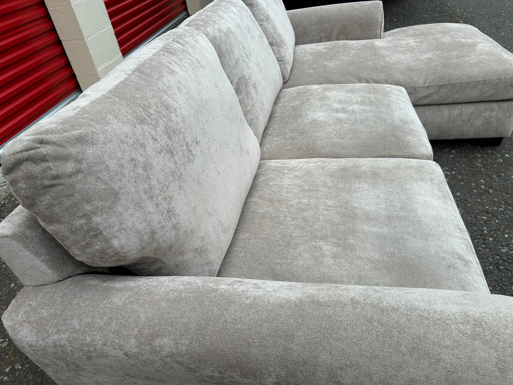 Habitat Beige Chenille Corner Sofa