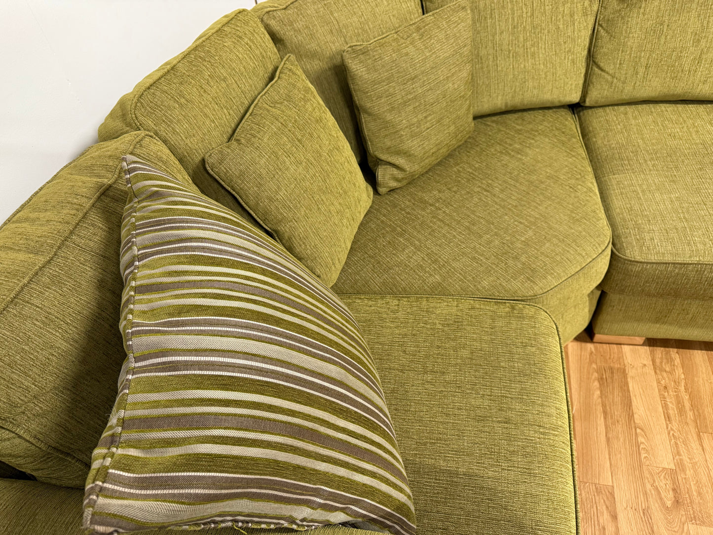 Furniture Village Olive Green Corner Sofa