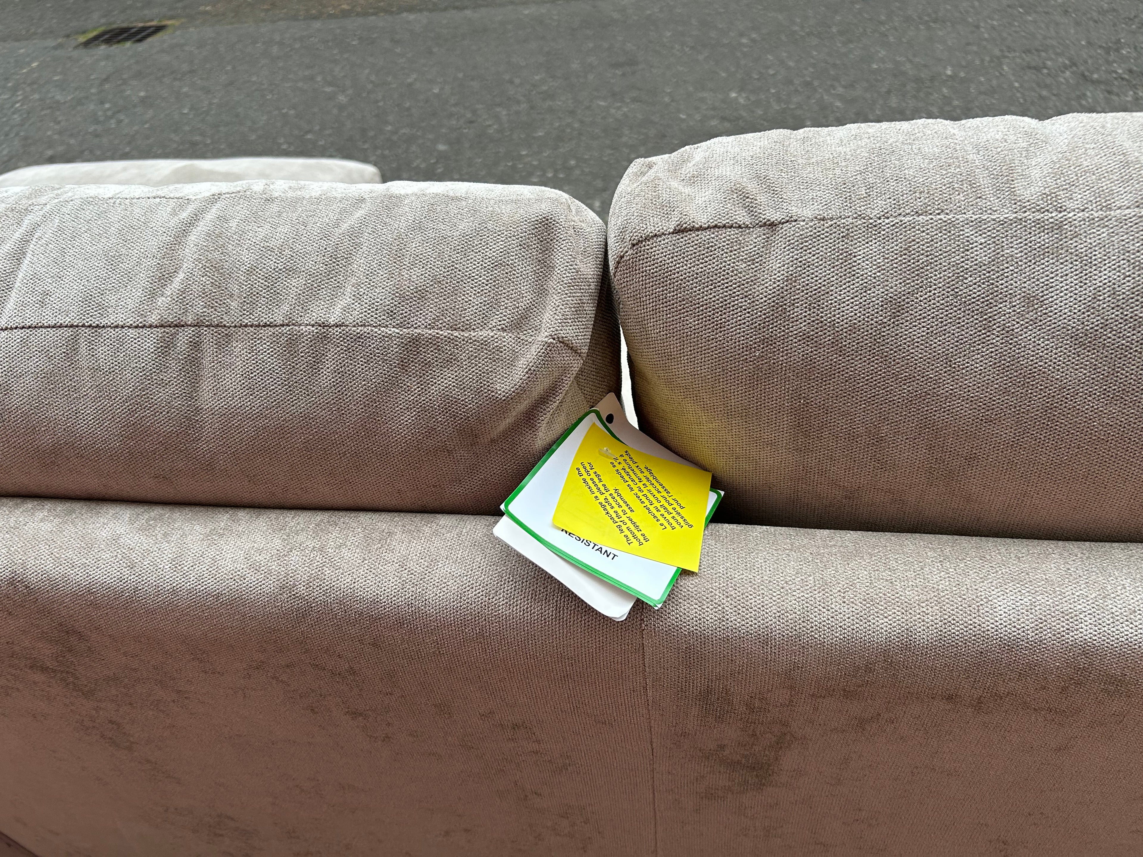 Habitat Beige Chenille Corner Sofa