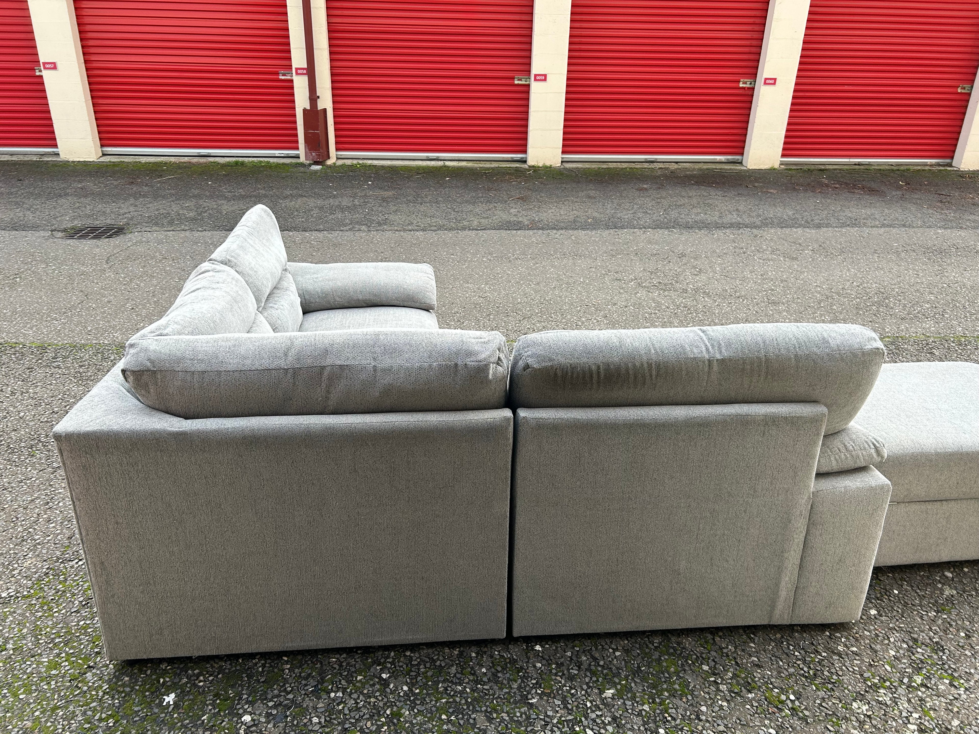 Oak Furniture Land Modular Corner Sofa & Footstool