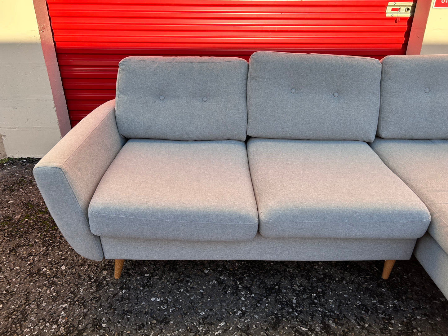 Light Blue L Shape Sofa