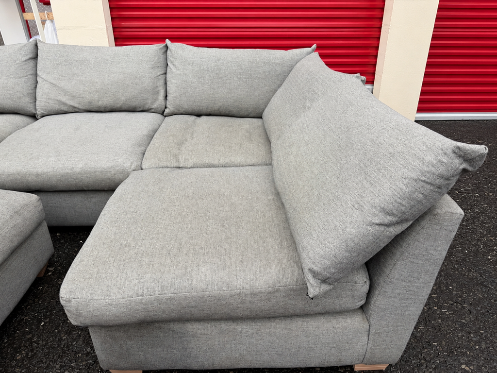 Grey Sofa Workshop Corner Sofa & Foot Stool