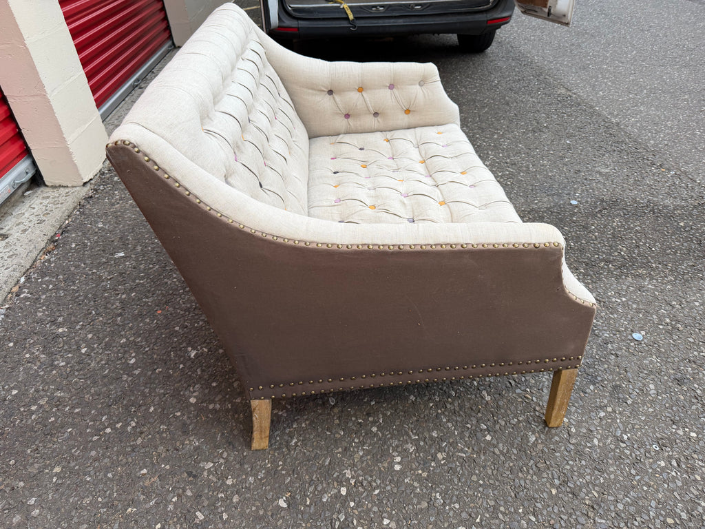 Handmade Linen 2 Seater Sofa