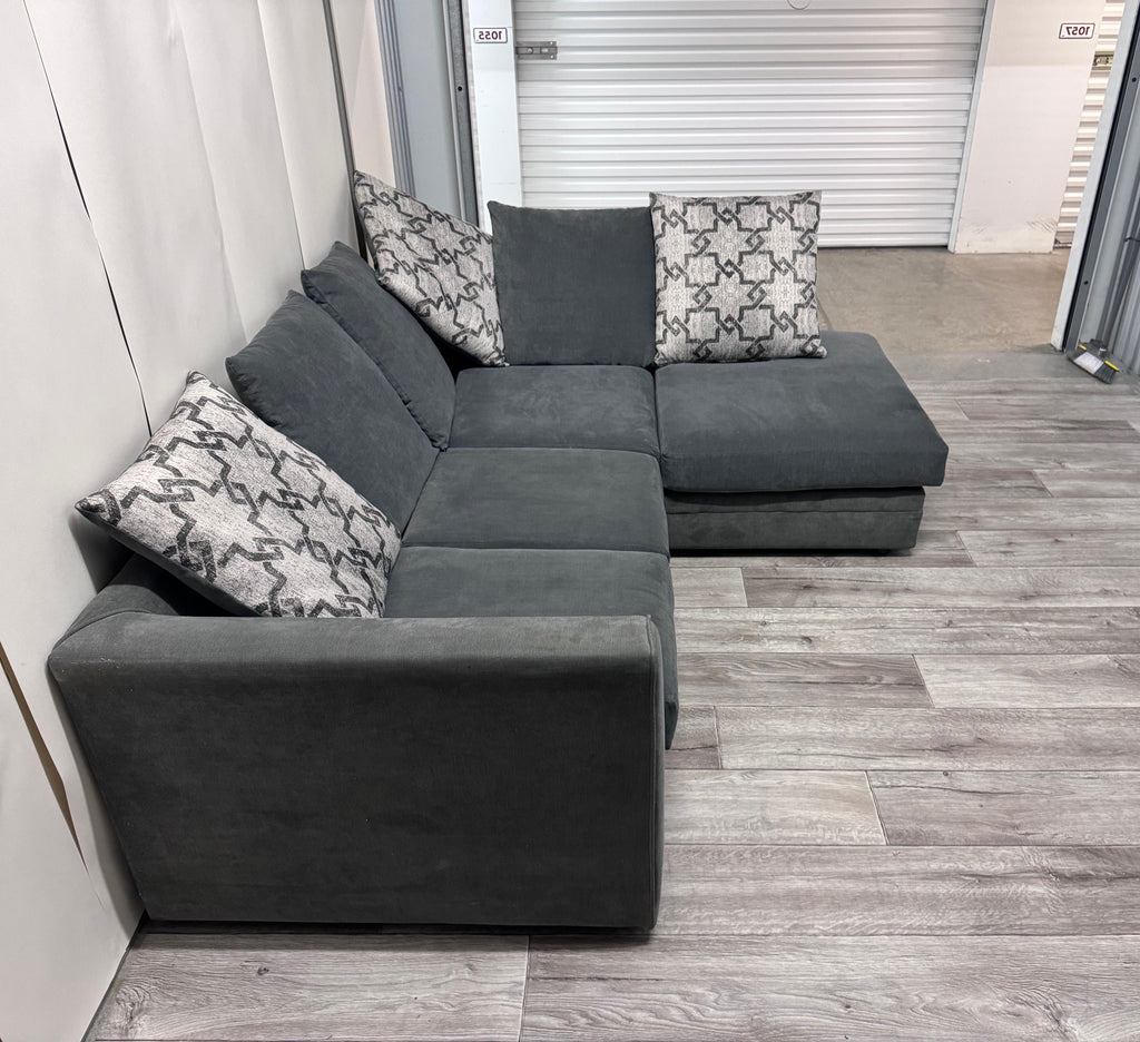 Grey Compact Corner Sofa
