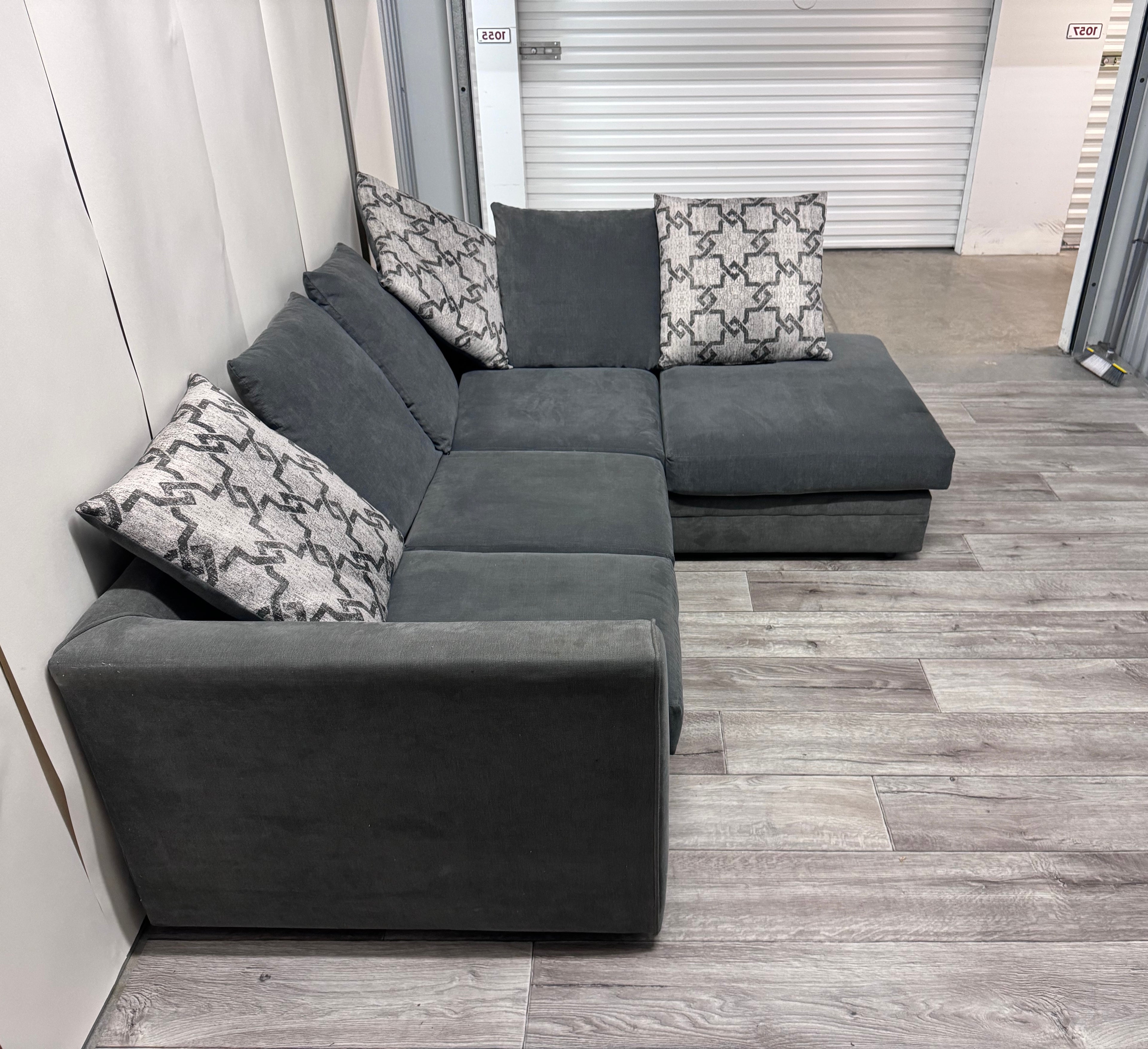 Grey Compact Corner Sofa