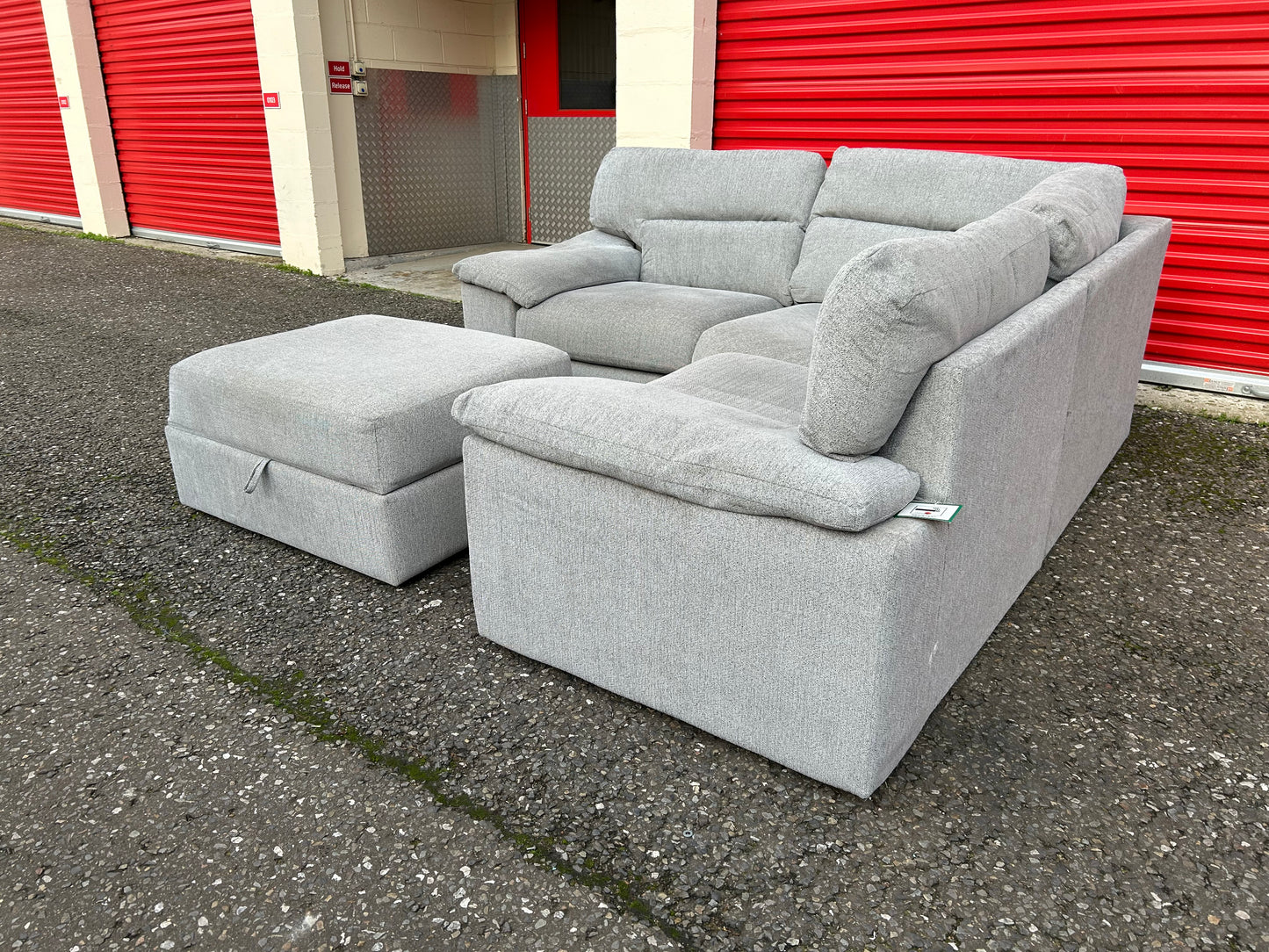 Oak Furniture Land Modular Corner Sofa & Footstool