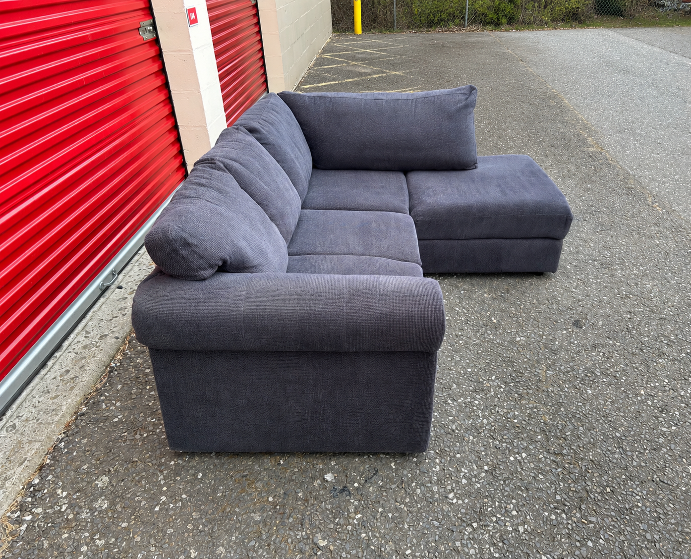 Dark Grey Fabric Corner Sofa