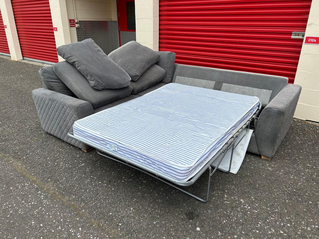 Grey DFS Orka Corner Sofa Bed