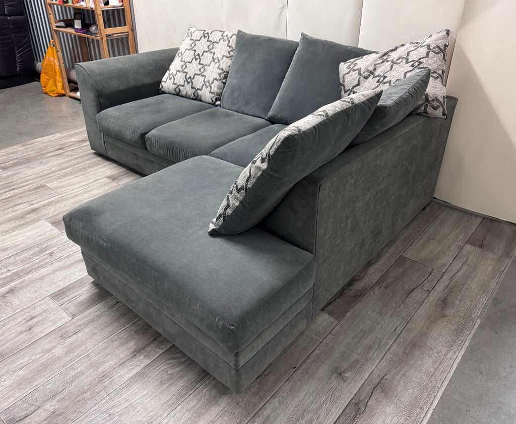 Grey Compact Corner Sofa