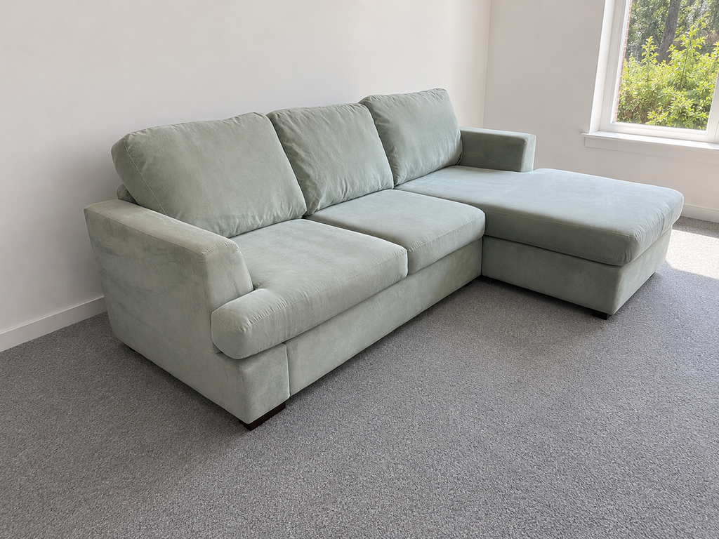 DFS Freya Light Blue L Shape Sofa