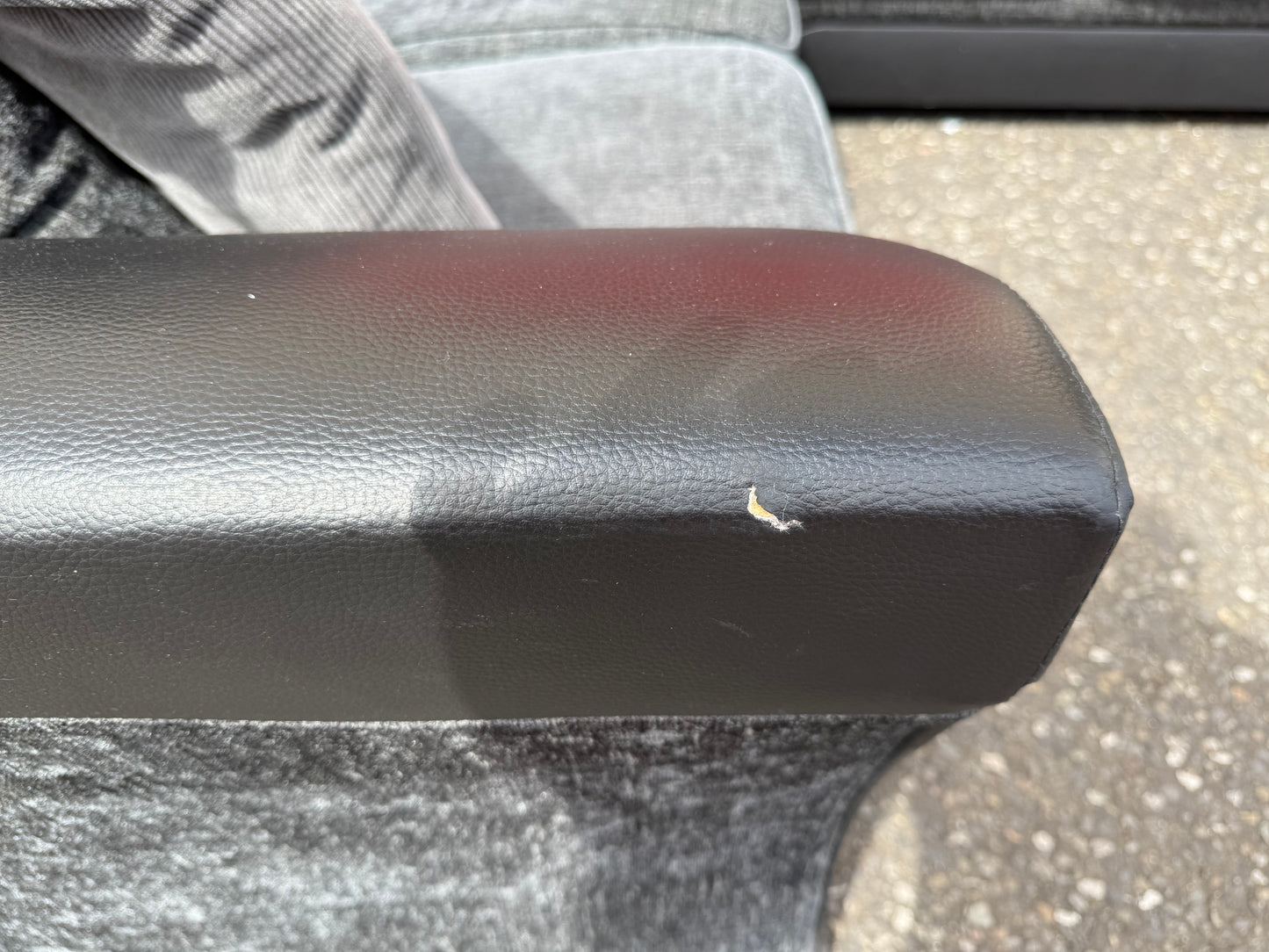 Grey & Black Corner Sofa