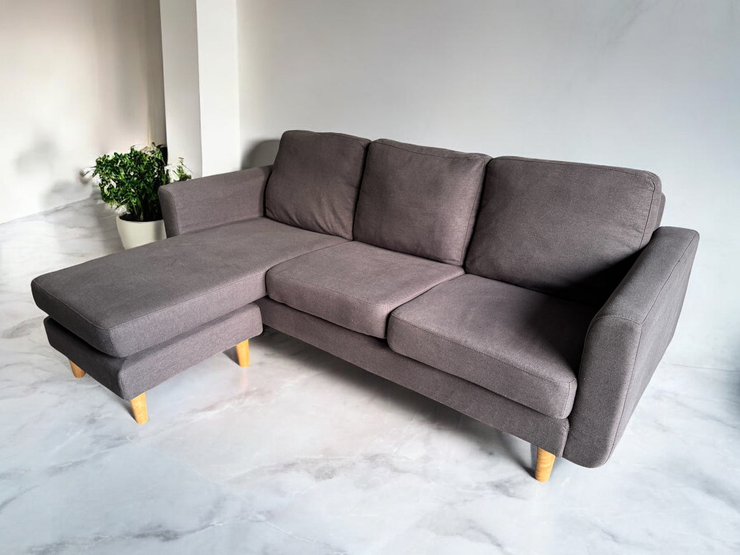 Grey L Shape Sofa