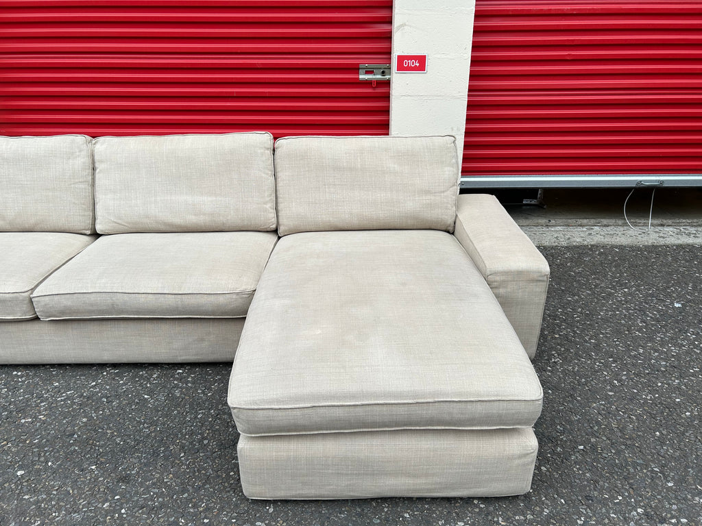Beige Ikea Kivik L Shape Sofa