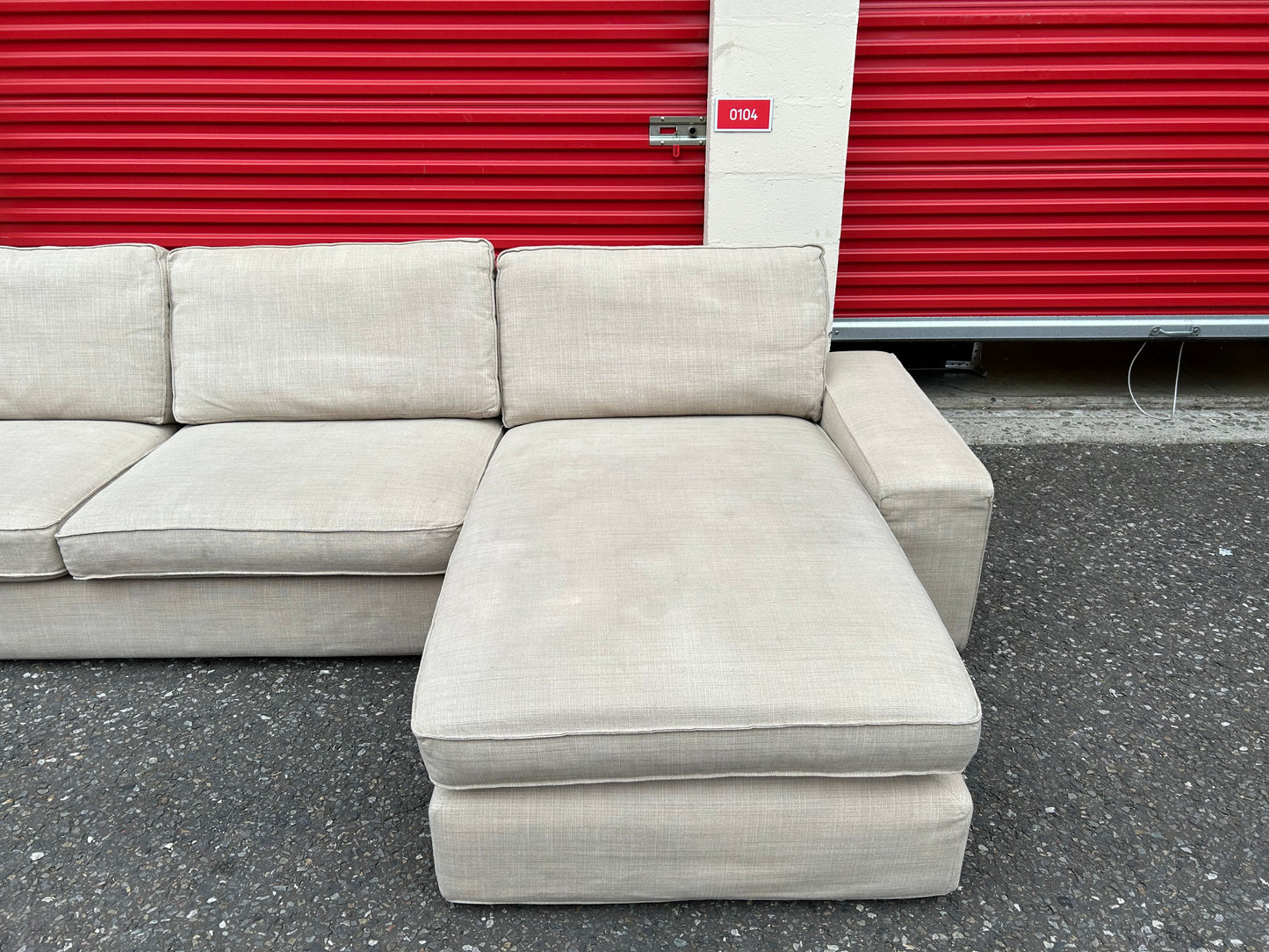 Beige Ikea Kivik L Shape Sofa