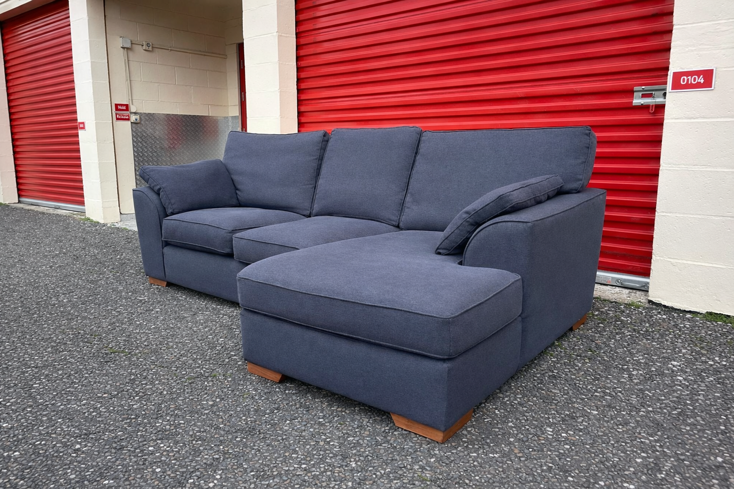 Next Stamford Slate Blue Corner Sofa