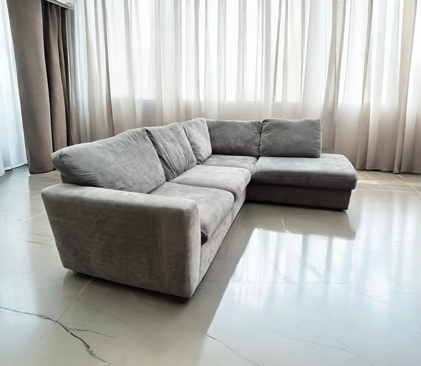 Grey DFS Orka Corner Sofa