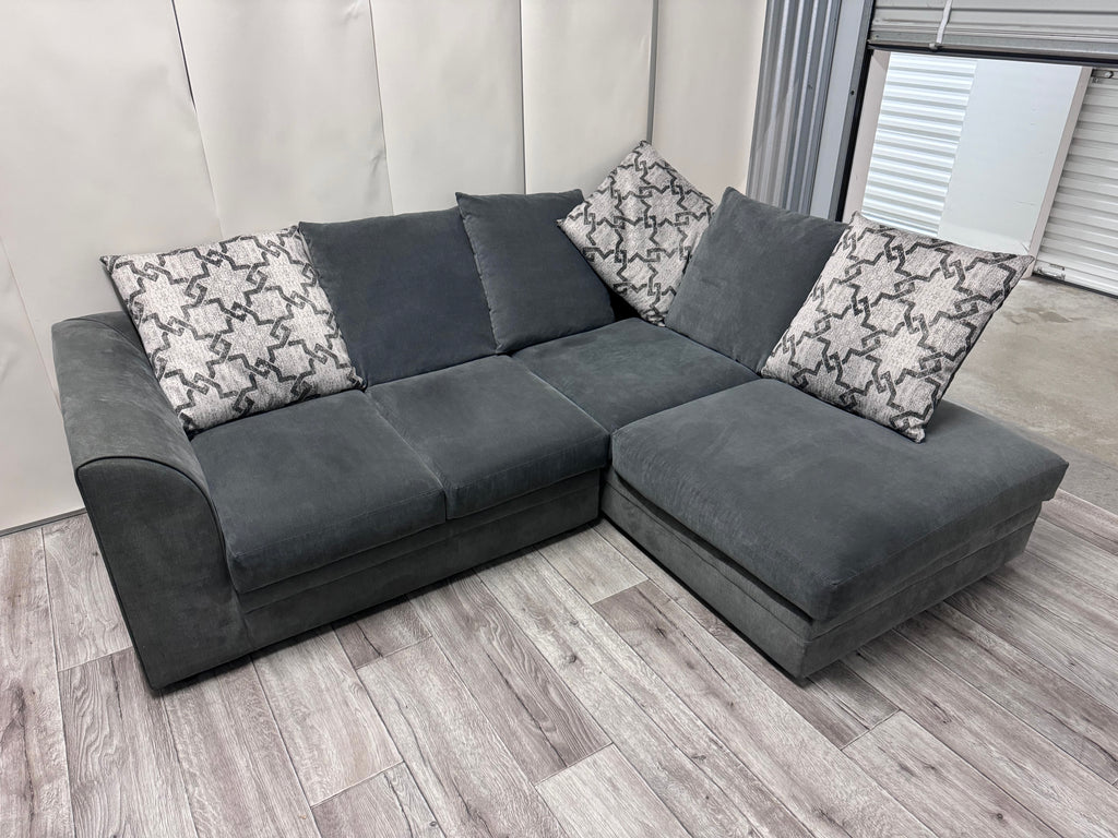 Grey Compact Corner Sofa