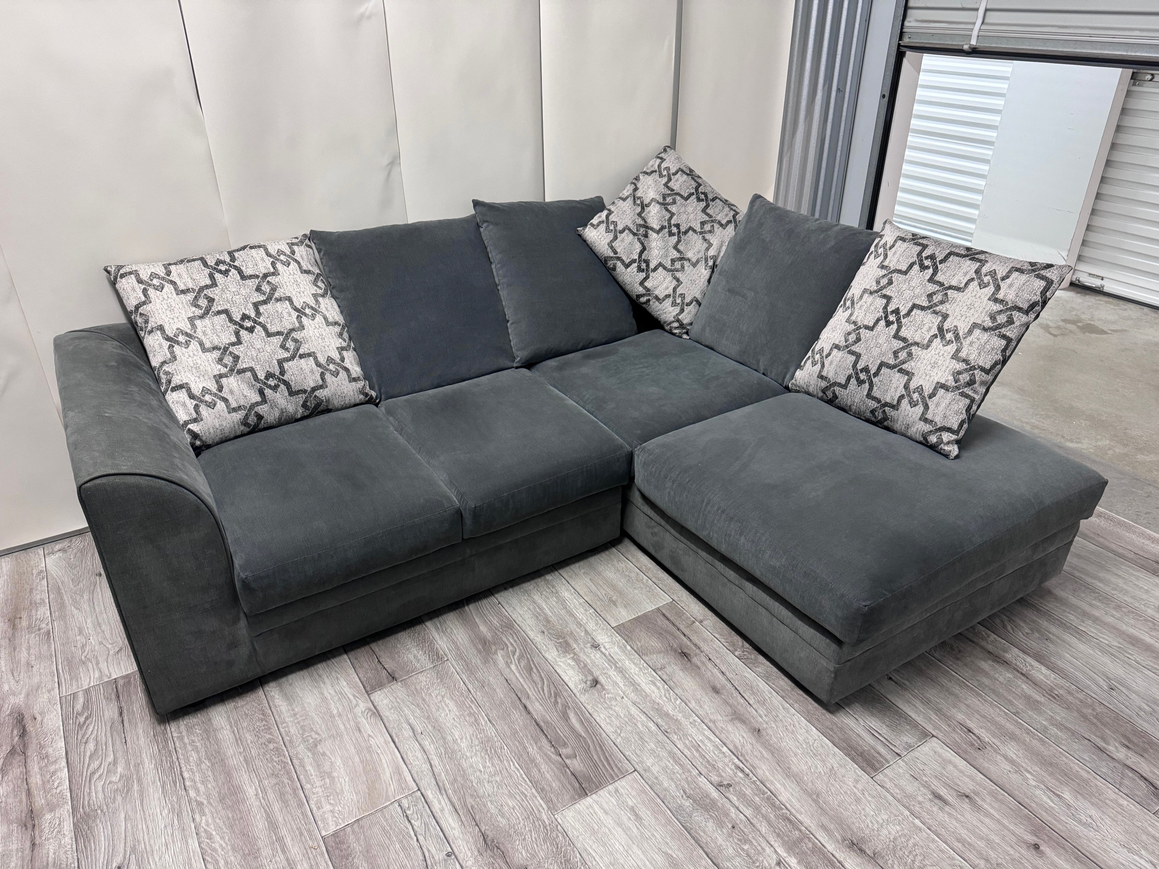 Grey Compact Corner Sofa