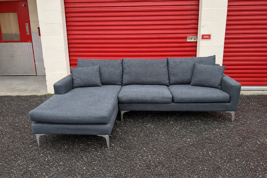 Dwell Grey/Blue L Shape Sofa