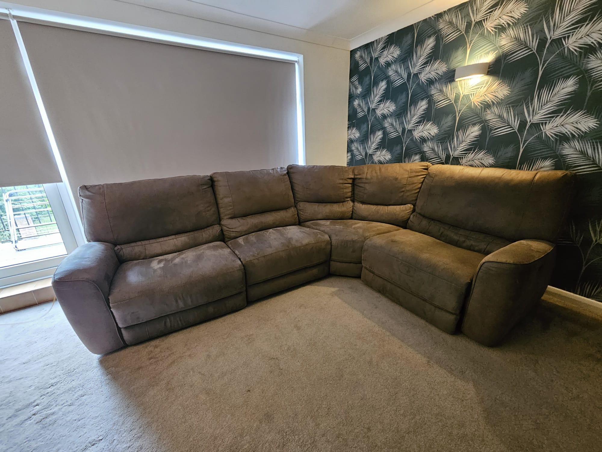 FABB Sofas Electric Recliner Corner Sofa
