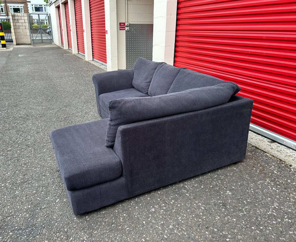 Dark Grey Fabric Corner Sofa