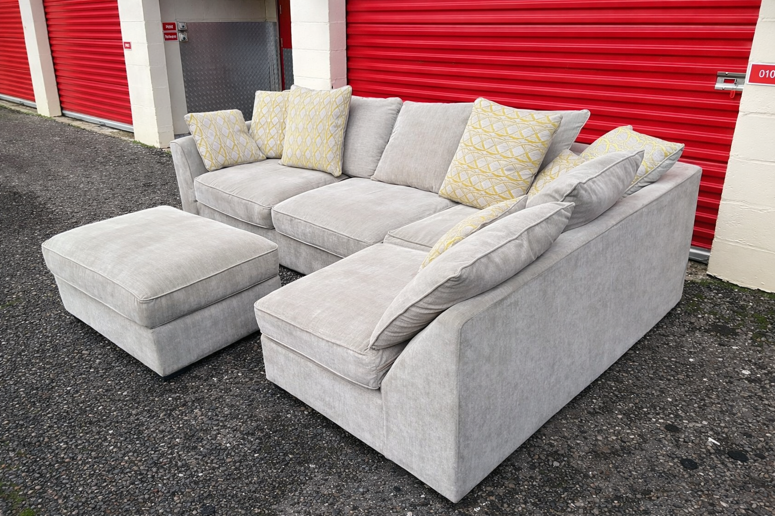 Furniture Village Corner Sofa & Foot Stool