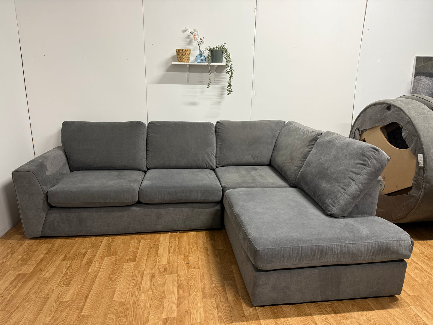 DFS Orka Grey Corner Sofa