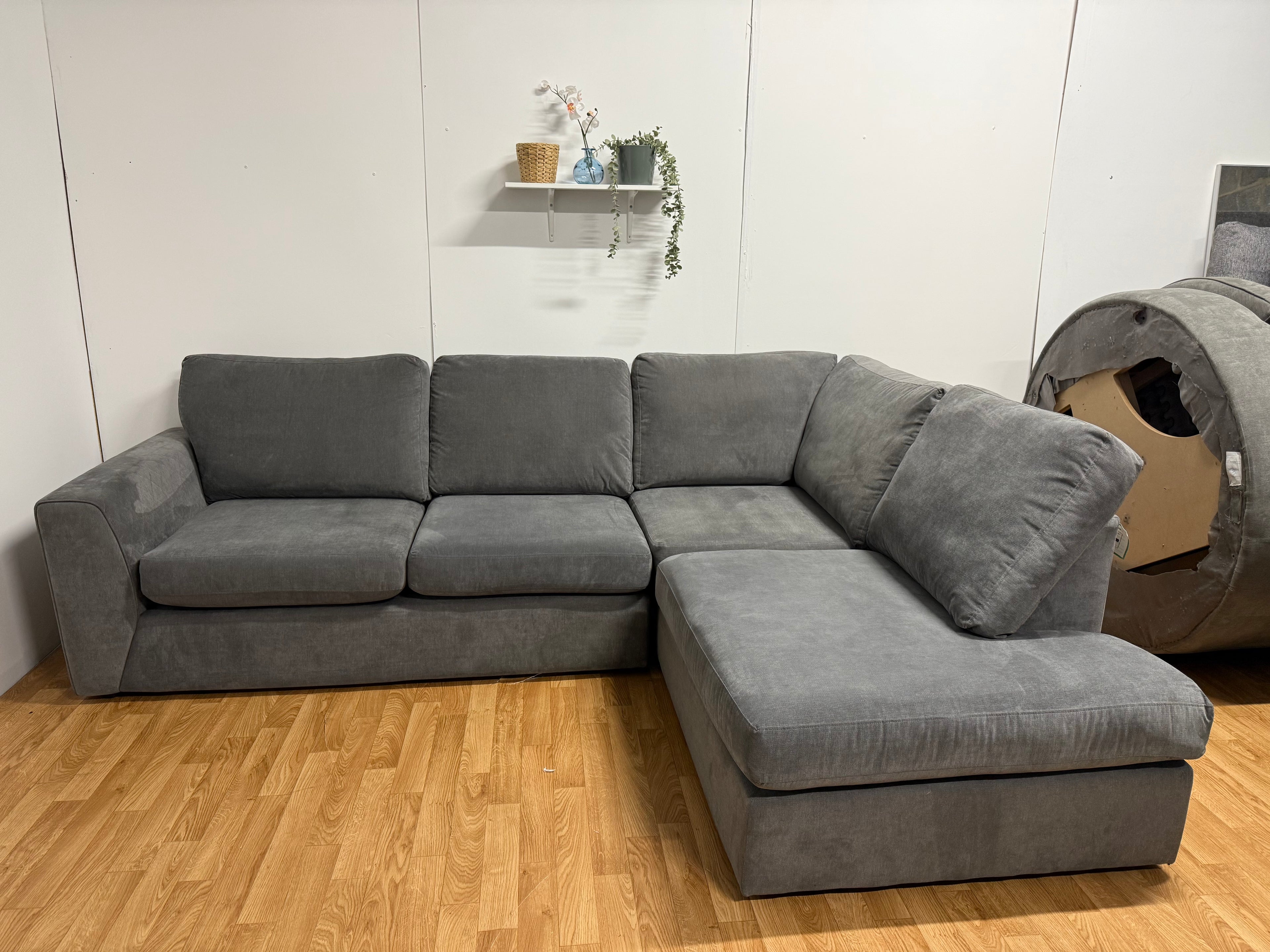 DFS Orka Grey Corner Sofa