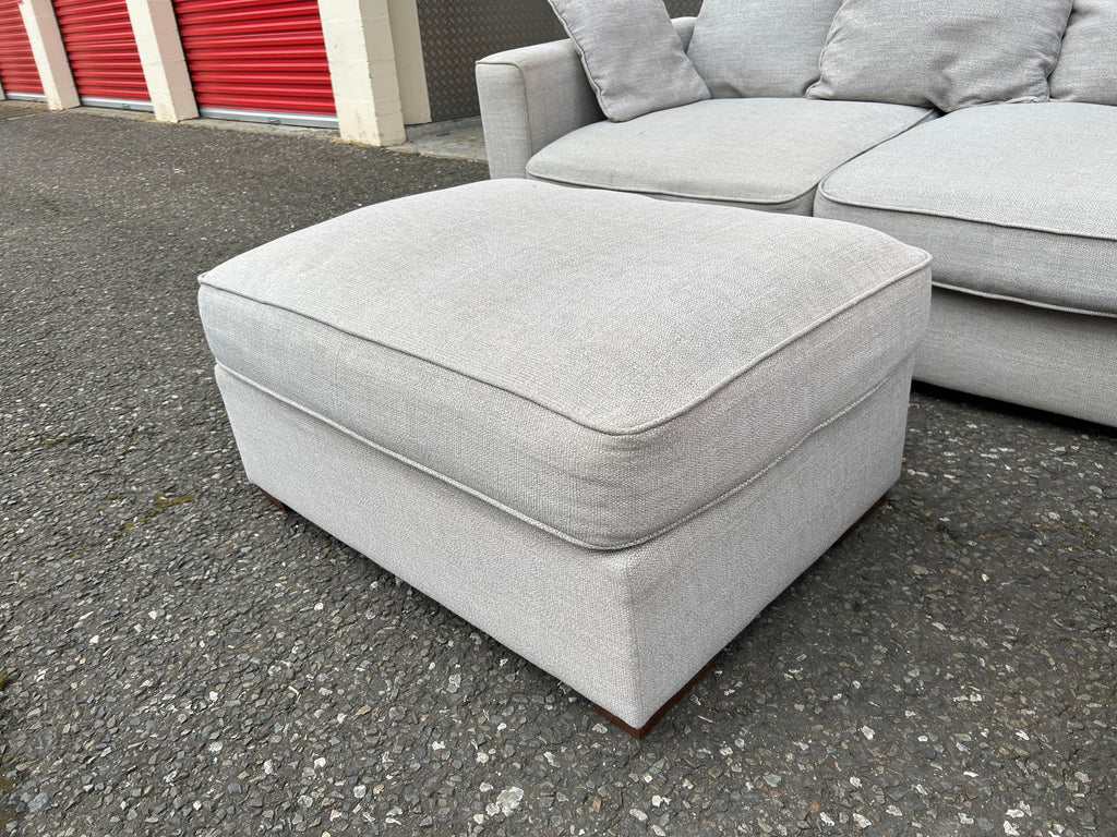 Furniture Village Grey Corner Sofa & Footstool