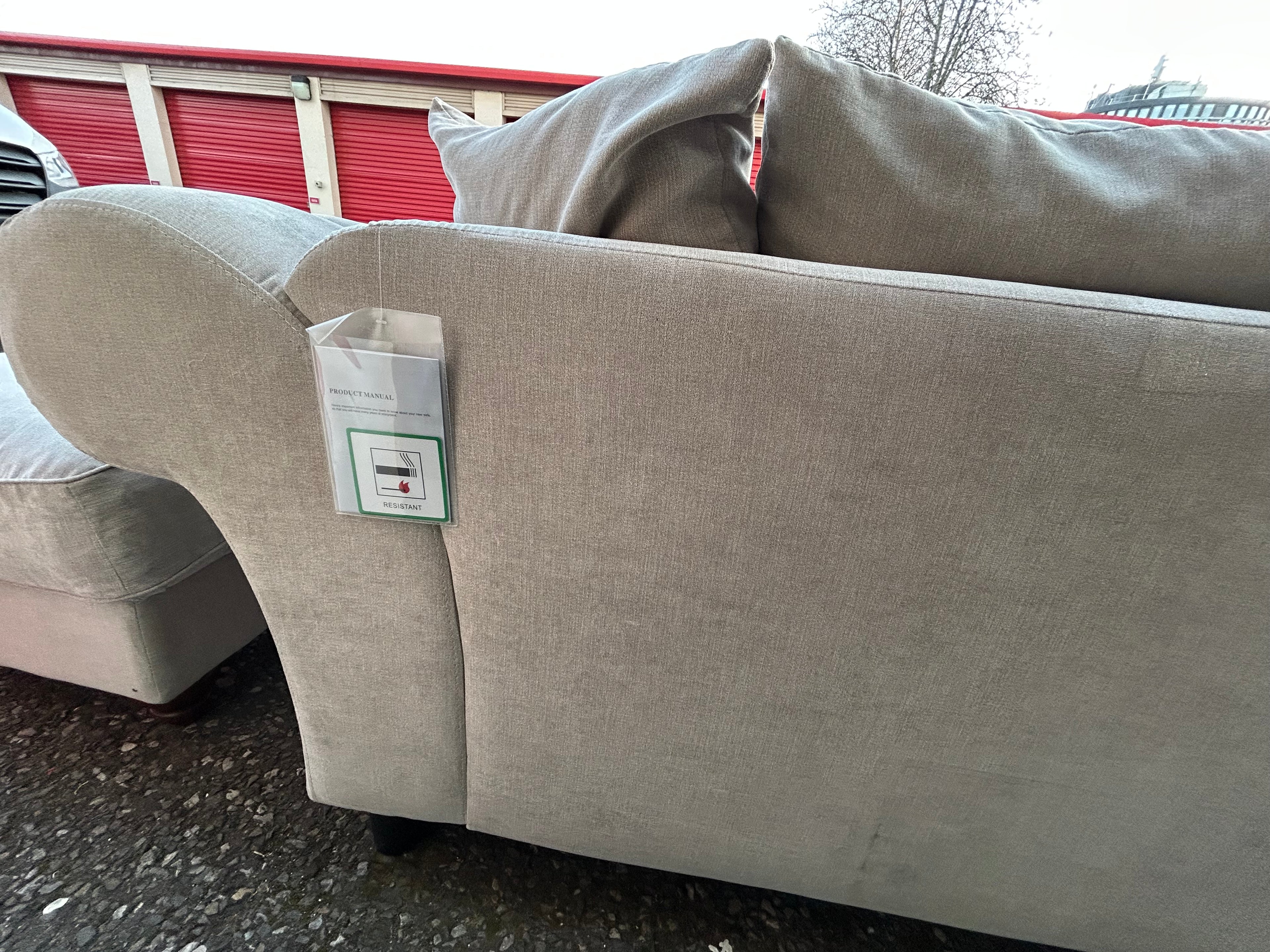 Next Chesterfield 4 Seater Sofa & Foot Stool