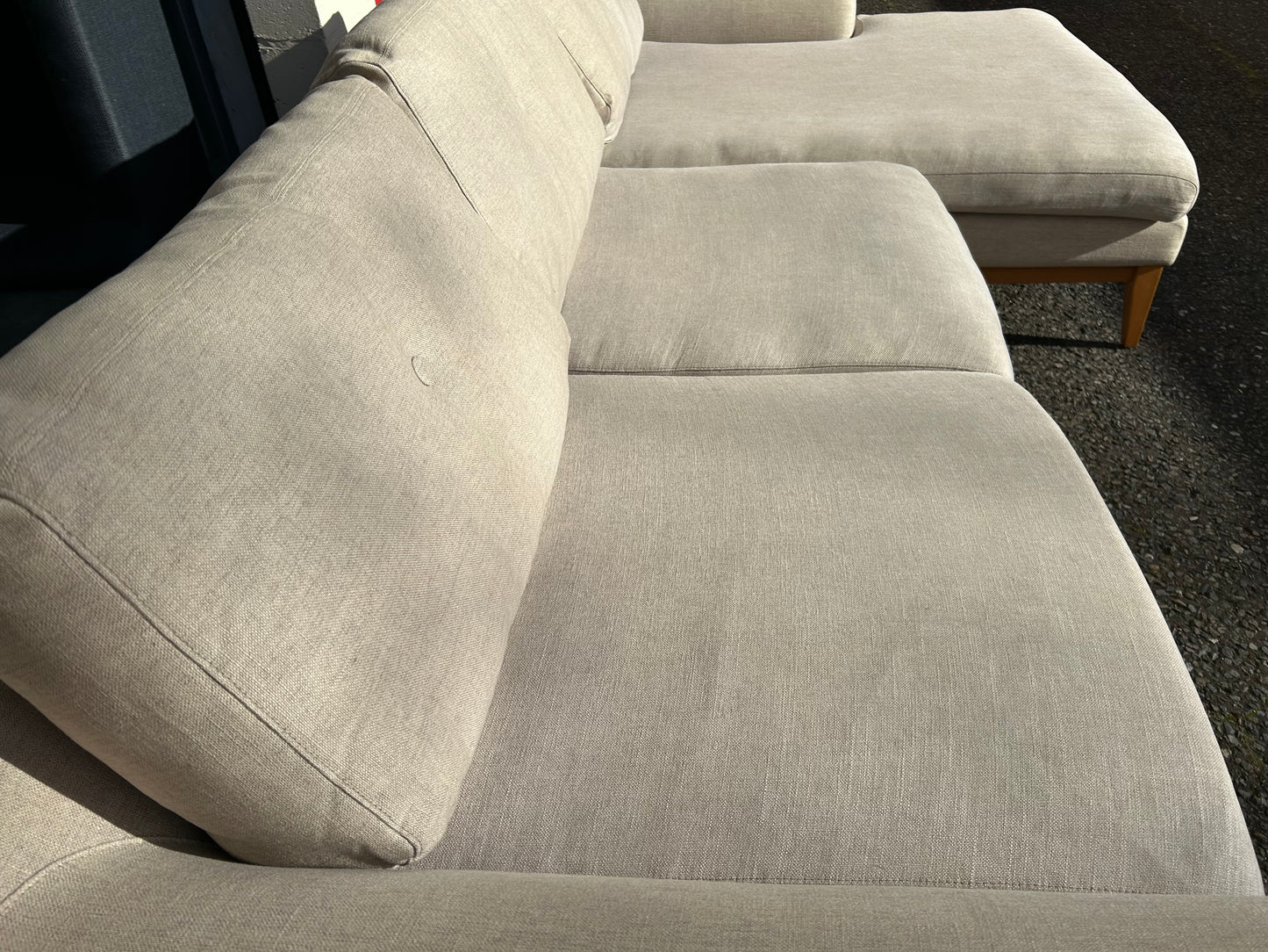 Beige “Sofas & Stuff” L Shape Sofa