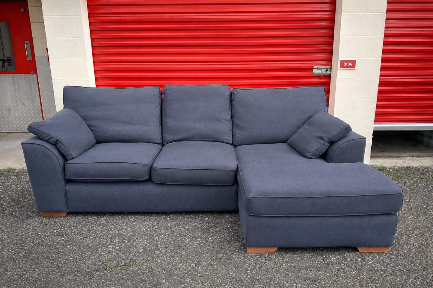 Next Stamford Slate Blue Corner Sofa