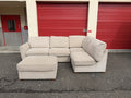Beige Furniture Village Corner Sofa & Footstool