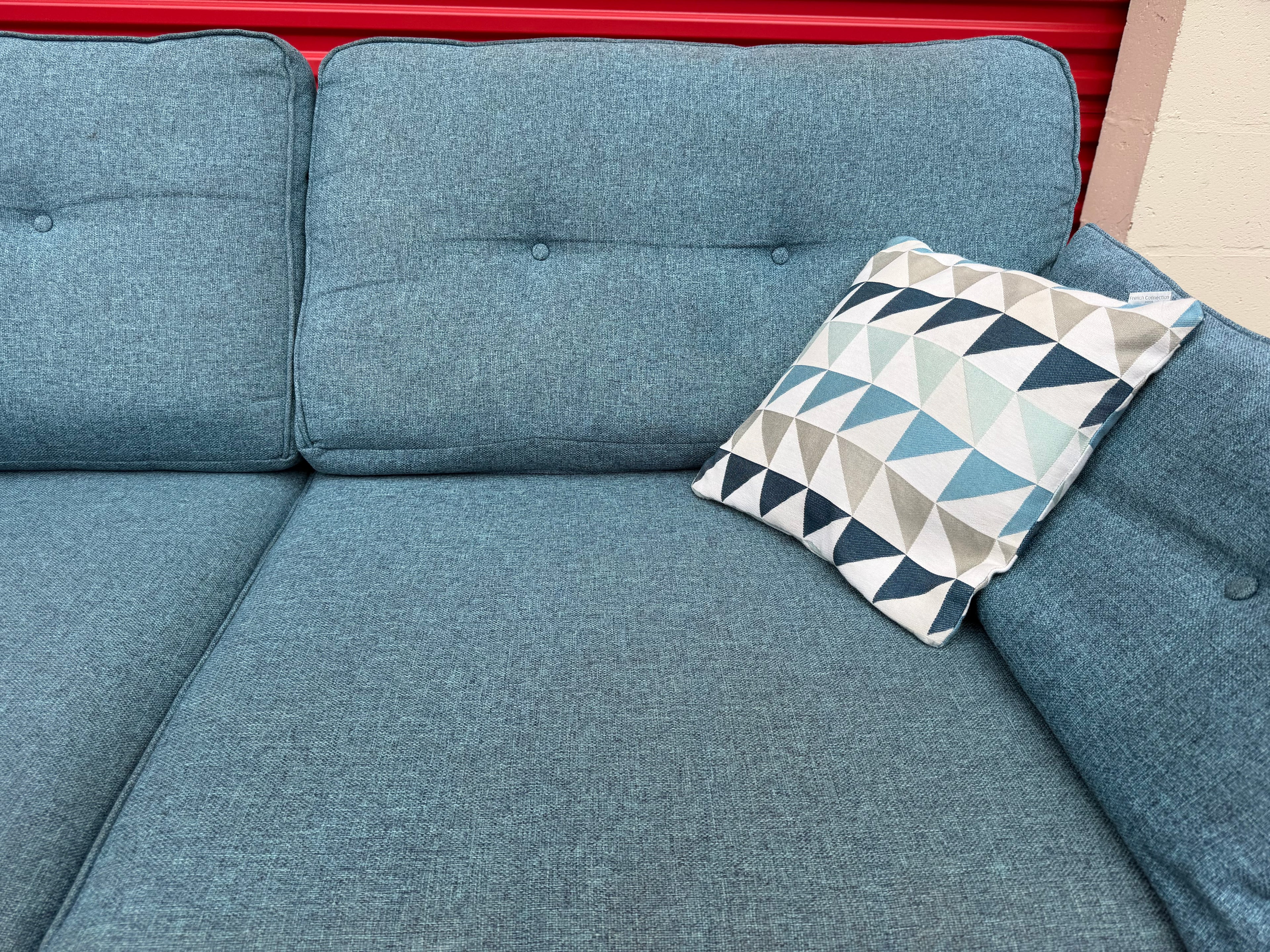 Blue French Connection 2 Seater Sofa