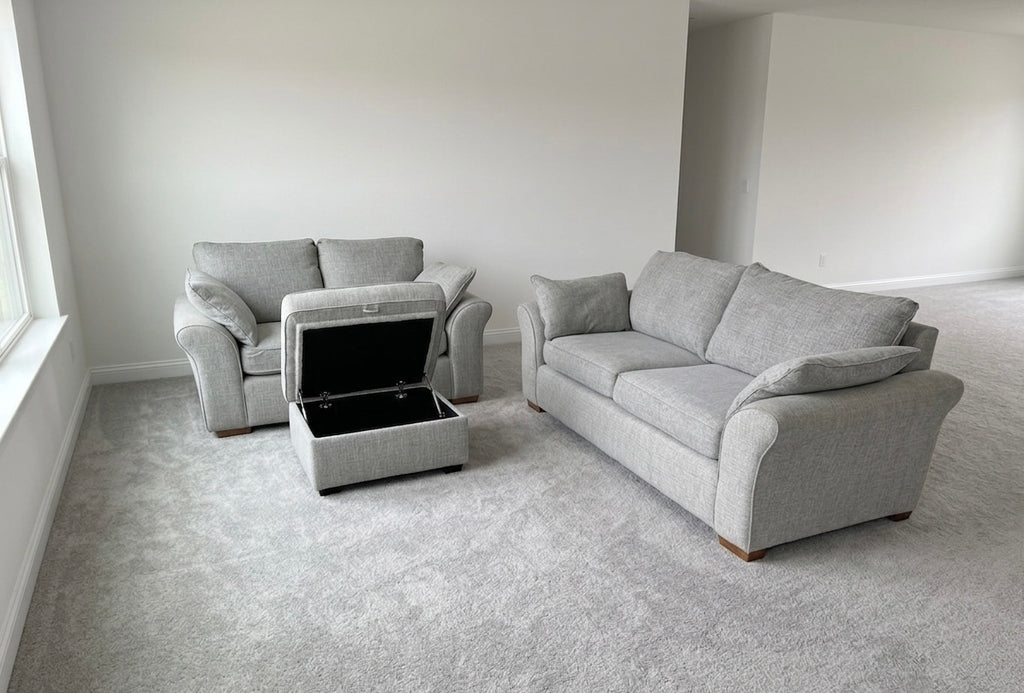 Next Sofa Set - 3 Seater, 2 Seater & Footstool