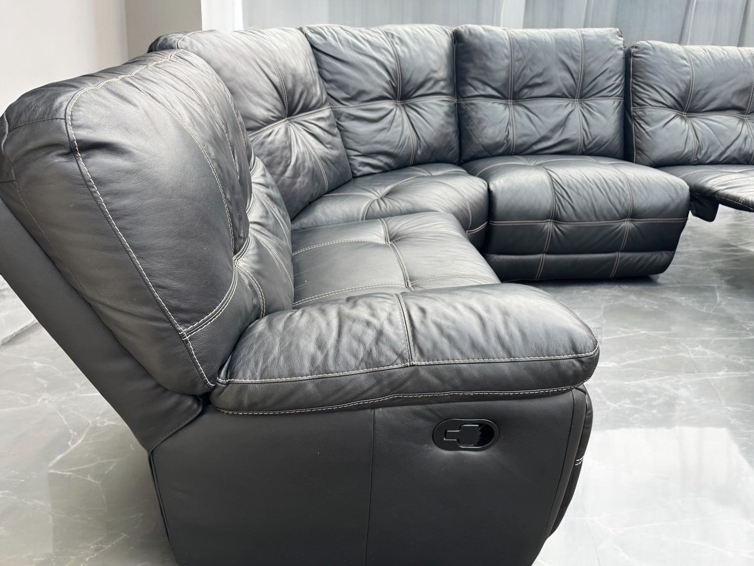 DFS Leather Recliner Sofa