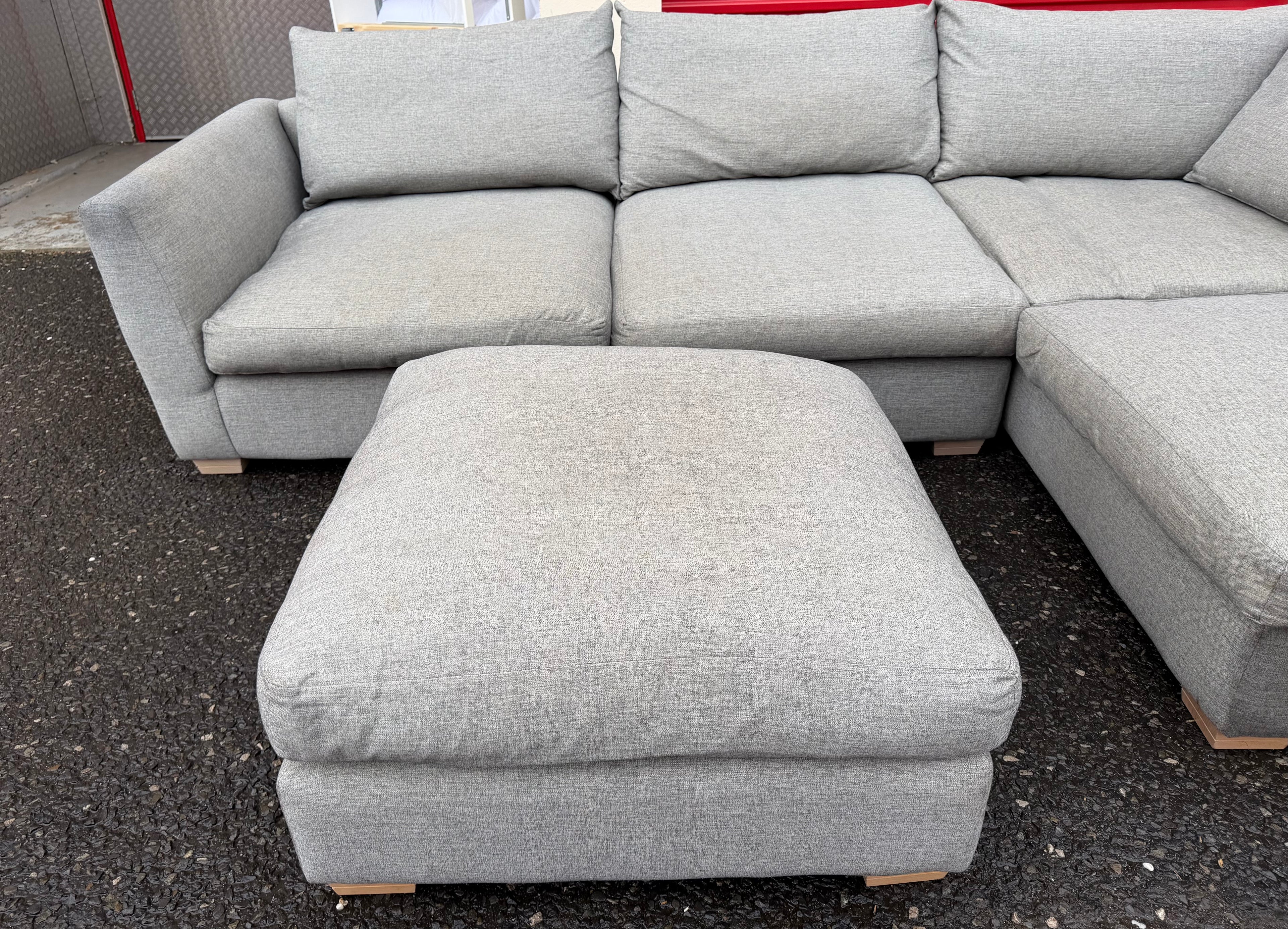 Grey Sofa Workshop Corner Sofa & Foot Stool