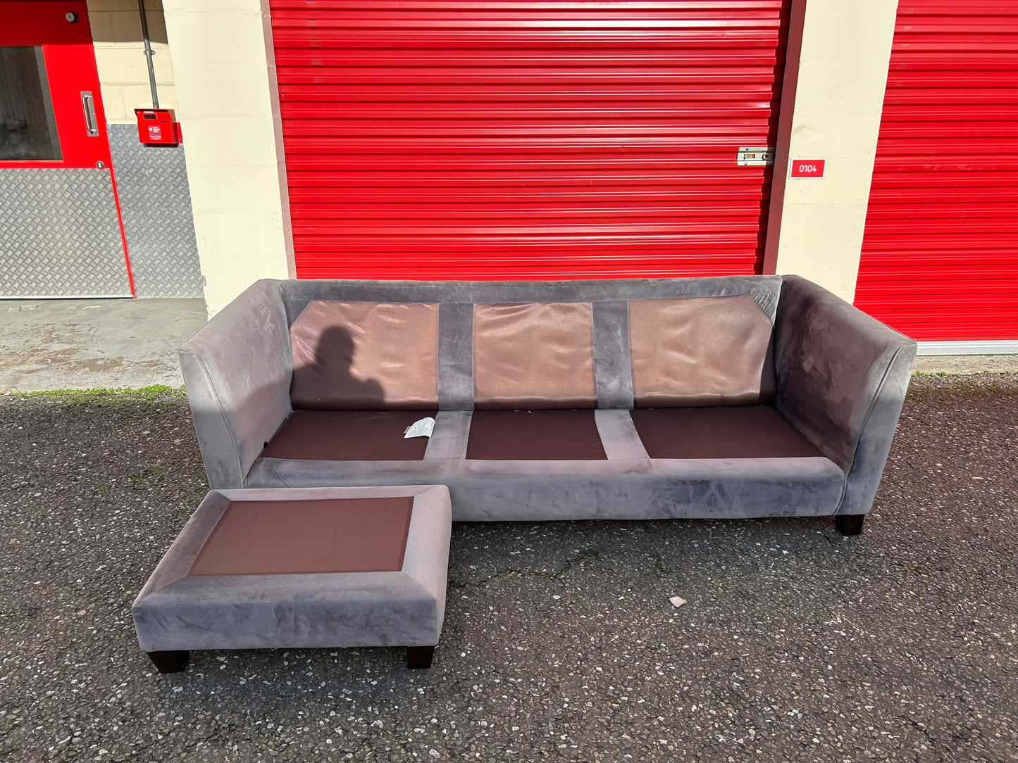 John Lewis Grey Velvet Corner Sofa