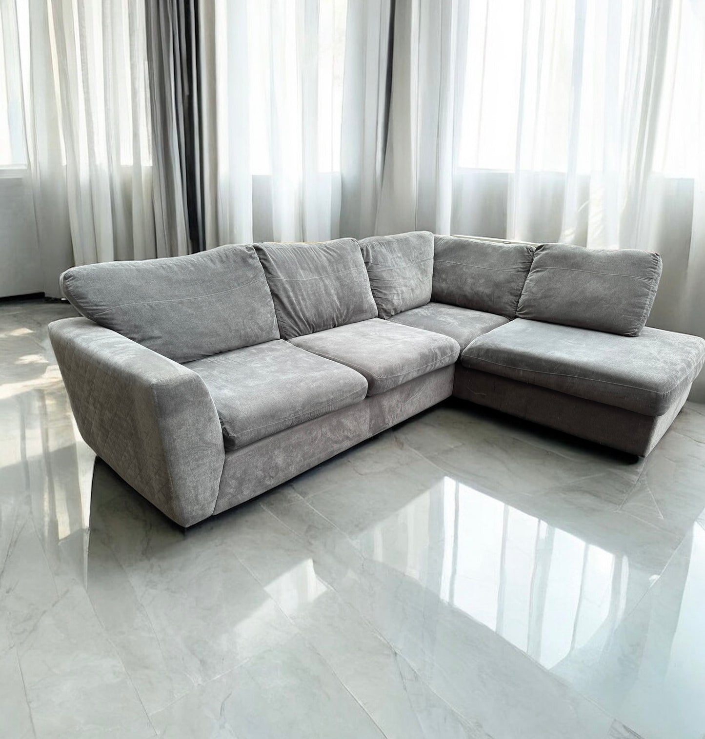 Grey DFS Orka Corner Sofa