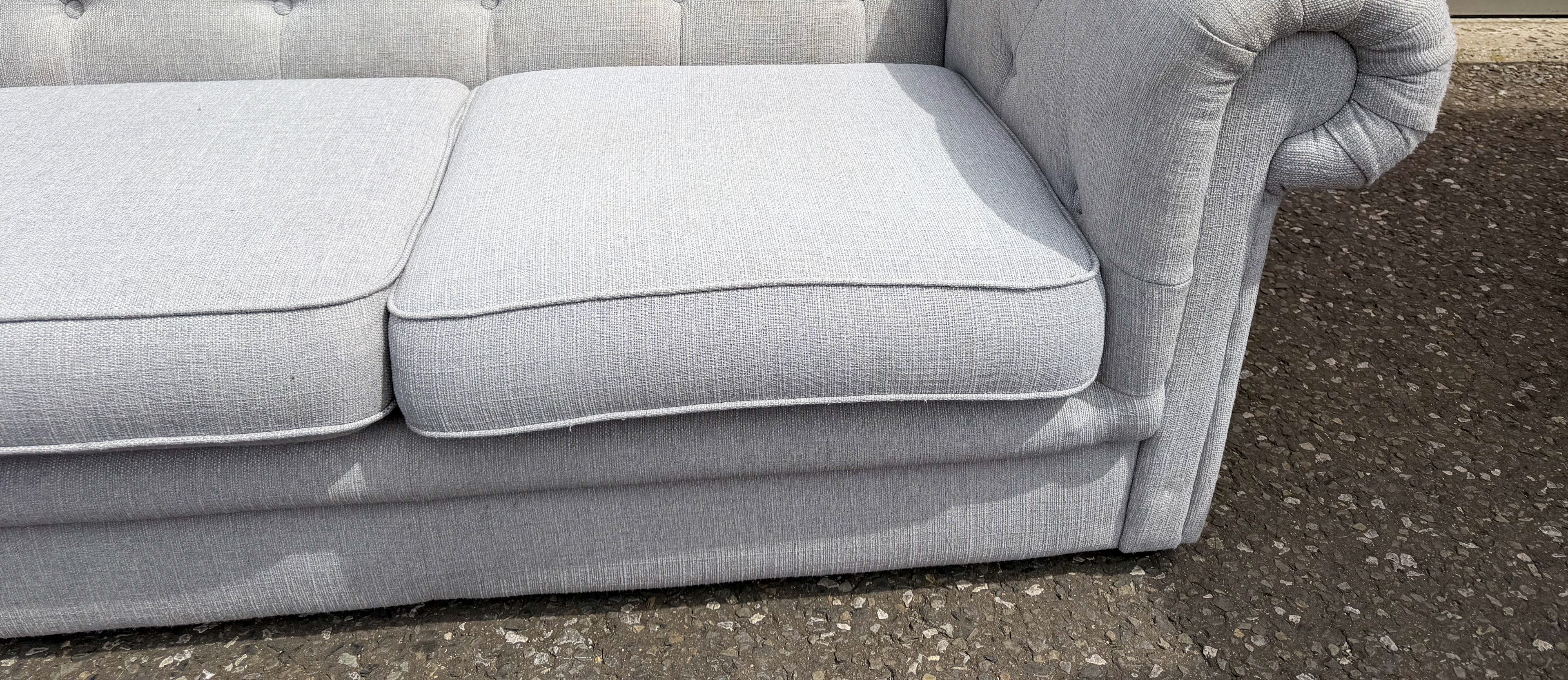 John Lewis Chesterfield 2 Seater Sofa & Storage Footstool
