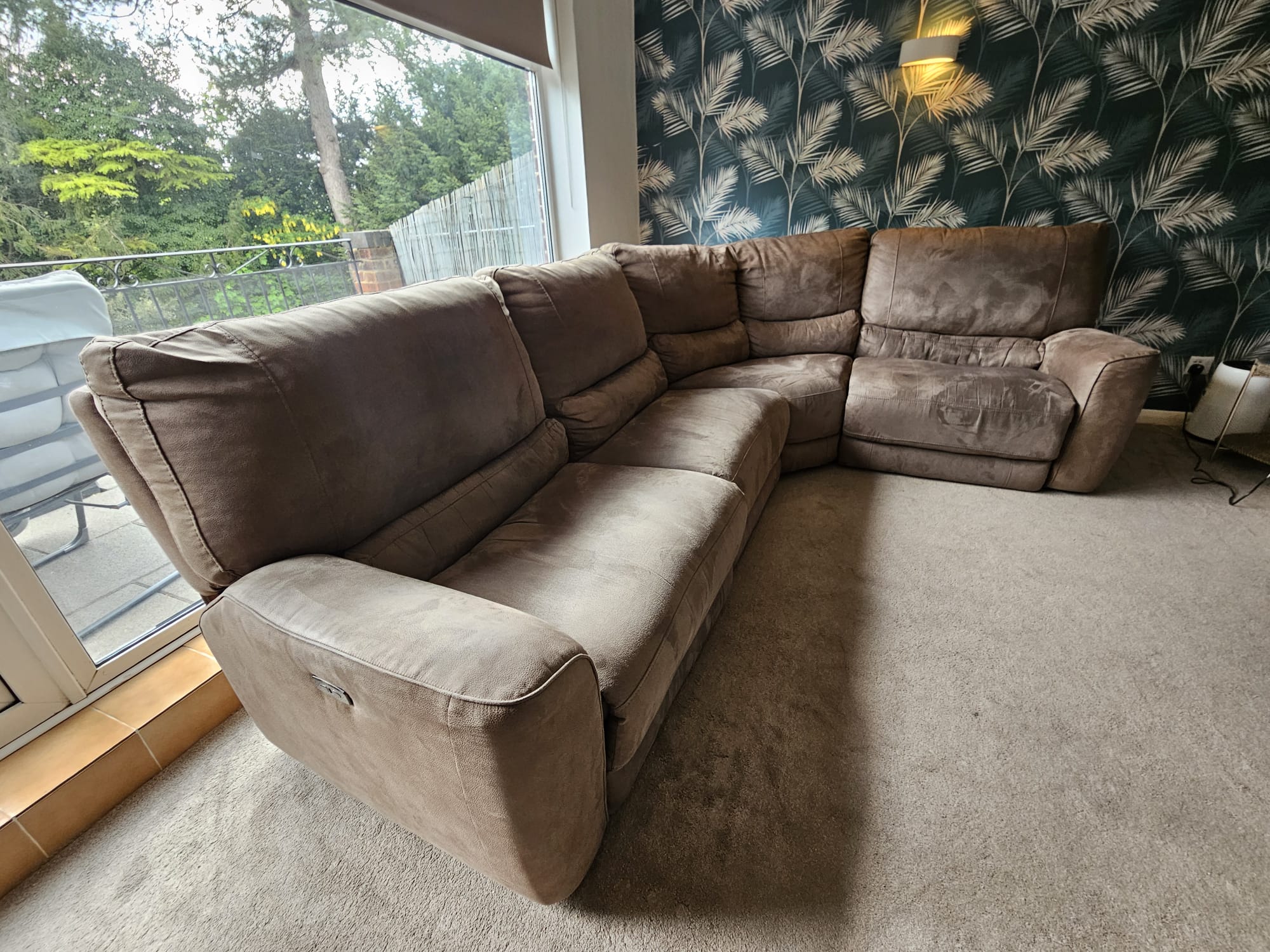 FABB Sofas Electric Recliner Corner Sofa