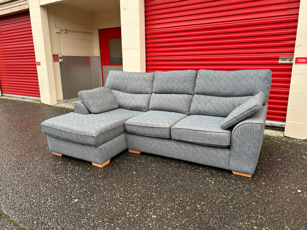 Next Stamford Grey/Blue Corner Sofa