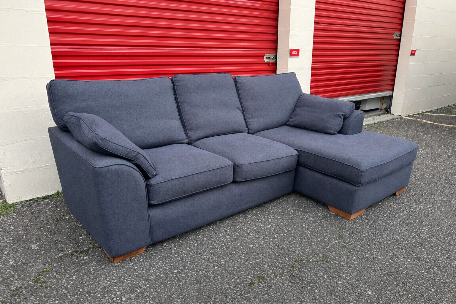 Next Stamford Slate Blue Corner Sofa