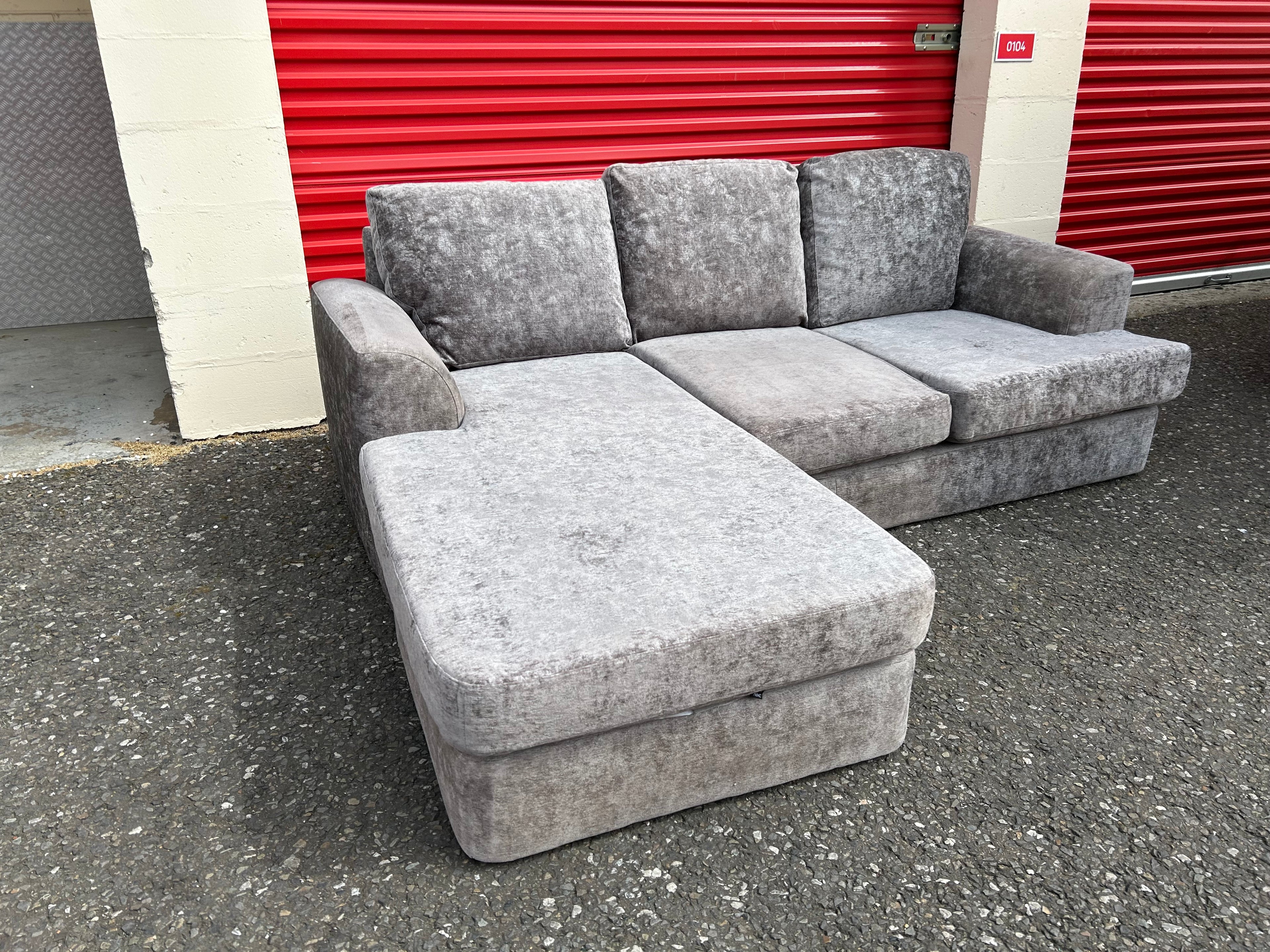 Next Crushed Velvet Corner Sofa