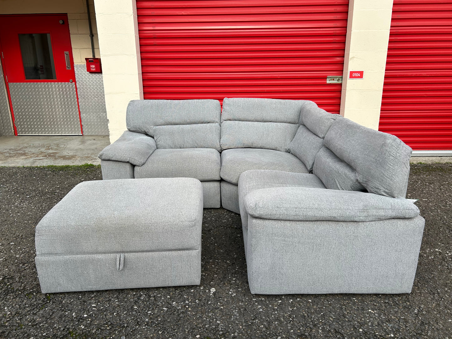 Oak Furniture Land Modular Corner Sofa & Footstool